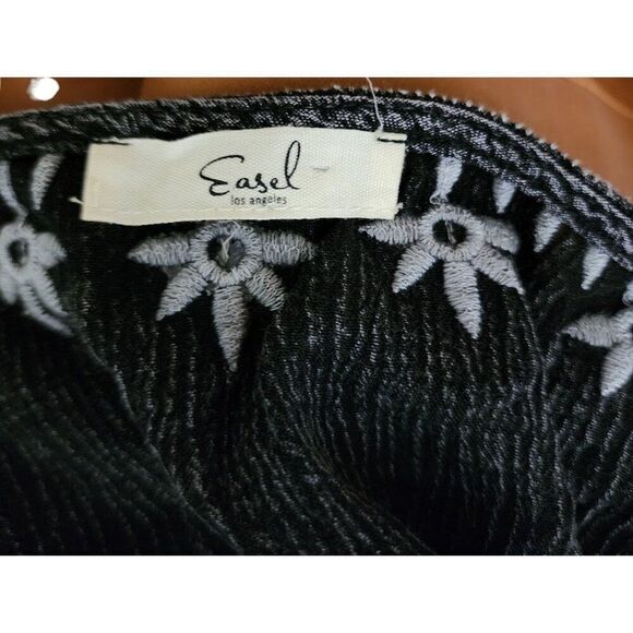 Easel Open Front Duster Long Coverup Womens Size M Gray Fringe - Picture 7 of 9